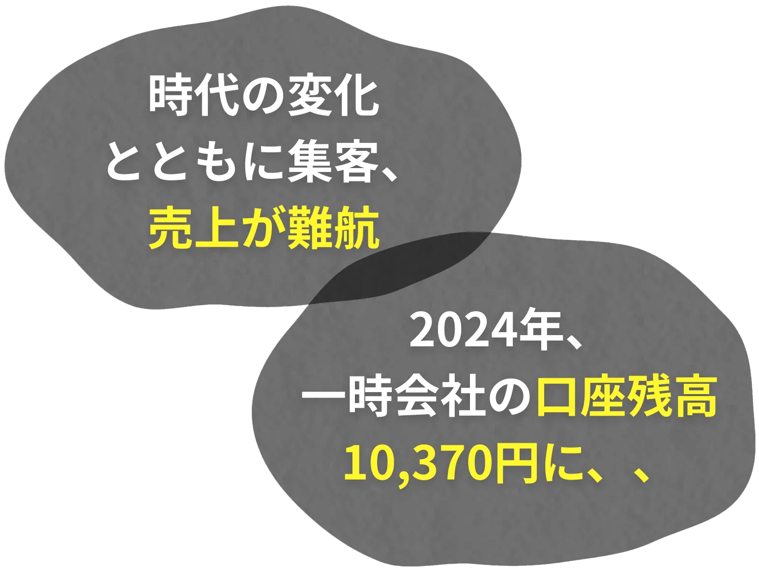 時代の変化とともに集客・売上が難航、一時は会社の口座残高が10,370円に